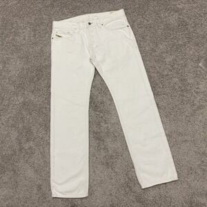 Diesel SAFADO Regular Slim Straight Jeans White Ivory Mens 33x32 (Act. ~34x31)
